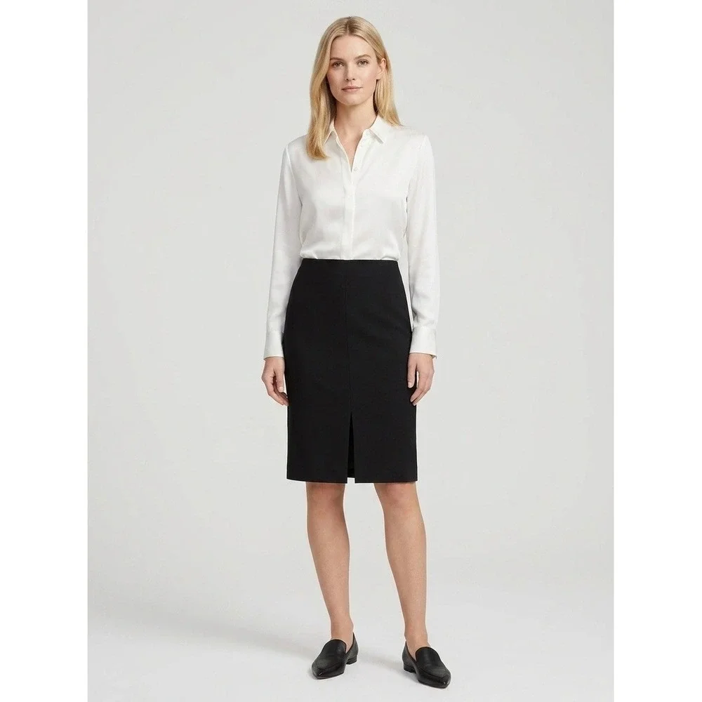 MM.LaFleur Noho Skirt Black Pencil Knee Length Professional Workwear Size 14